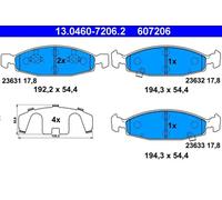 Pastillas de freno 13.0460-7206.2 ATE para JEEP GRAND CHEROKEE II