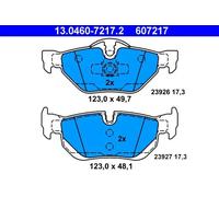 ATE Juego de 4 pastillas de freno traseras para BMW Serie 3, Serie 1, X1 – Ref 13.0460-7217.2