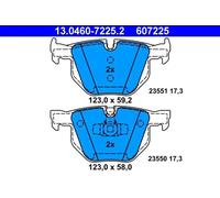 ATE Juego de 4 pastillas de freno para BMW: Série 3, X1 (Ref: 13.0460-7225.2)