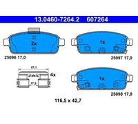 Pastillas de freno 13.0460-7264.2 ATE para OPEL CHEVROLET VAUXHALL
