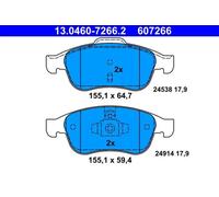 Pastillas de freno 13.0460-7266.2 ATE para RENAULT DACIA
