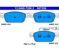 ATE Juego de pastillas de freno 13.0460-7286.2 delanteras para VW Transporter/Multivan T5