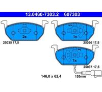 ATE Pastillas de freno 13.0460-7303.2 Juego de 4 para SEAT VW Audi Skoda