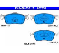 Pastillas de freno 13.0460-7331.2 ATE para CITROËN PEUGEOT TOYOTA OPEL