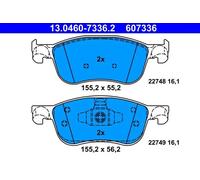 Pastillas de freno 13.0460-7336.2 ATE para FORD FIESTA VII FIESTA VII Van
