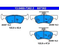 Pastillas de freno 13.0460-7362.2 ATE para HONDA JAZZ V