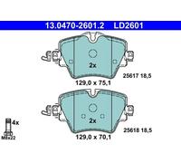 ATE Juego de 4 pastillas de freno 13.0470-2601.2 – delanteras para BMW y MINI