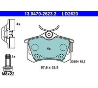 Pastillas de freno 13.0470-2623.2 ATE para CITROËN PEUGEOT DS OPEL
