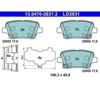 Pastillas de freno 13.0470-2631.2 ATE para OPEL INSIGNIA B Grand Sport