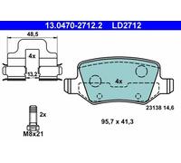 Pastillas de freno 13.0470-2712.2 ATE para MERCEDES-BENZ CLASE A