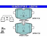 Pastillas de freno 13.0470-2716.2 ATE para BMW 5 5 Touring 7 6 Gran Turismo X3