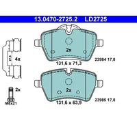 Pastillas de freno 13.0470-2725.2 ATE para MINI MINI Roadster MINI Descapotable