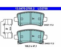 Pastillas de freno 13.0470-2755.2 ATE para SAAB OPEL CHEVROLET