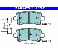 Pastillas de freno 13.0470-2758.2 ATE para OPEL INSIGNIA A INSIGNIA A Sedán