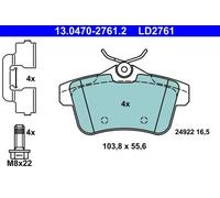 Pastillas de freno 13.0470-2761.2 ATE para CITROËN PEUGEOT DS