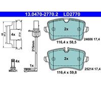Pastillas de freno 13.0470-2770.2 ATE para AUDI PORSCHE