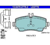 Pastillas de freno 13.0470-2776.2 ATE para MERCEDES-BENZ CLASE A