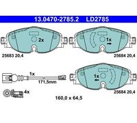 Pastillas de freno 13.0470-2785.2 ATE para VW SEAT AUDI SKODA CUPRA