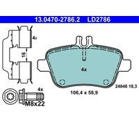 Pastillas de freno 13.0470-2786.2 ATE para MERCEDES-BENZ SLK CLA Coupé CLASE A