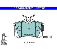 Pastillas de freno 13.0470-2860.2 ATE para AUDI VW
