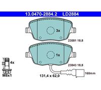 Pastillas de freno 13.0470-2884.2 ATE para SKODA VW SEAT