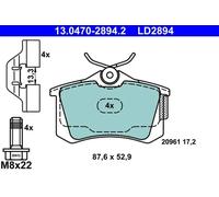 Pastillas de freno 13.0470-2894.2 ATE para SEAT VW AUDI SKODA