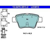 Pastillas de freno 13.0470-3813.2 ATE para PEUGEOT CITROËN