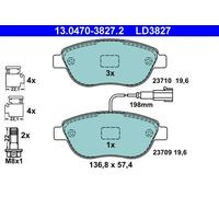 Pastillas de freno 13.0470-3827.2 ATE para FIAT ABARTH LANCIA OPEL
