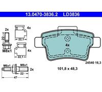 Pastillas de freno 13.0470-3836.2 ATE para CITROËN C4 PICASSO I Monospace