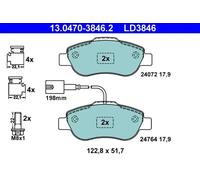 Pastillas de freno 13.0470-3846.2 ATE para FIAT FORD