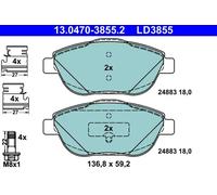 Pastillas de freno 13.0470-3855.2 ATE para CITROËN PEUGEOT DS OPEL