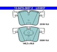 Juego de pastillas de freno ATE 13.0470-3857.2, delante