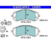Pastillas de freno 13.0470-3870.2 ATE para PEUGEOT OPEL CITROËN