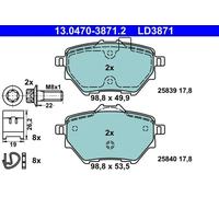 Pastillas de freno 13.0470-3871.2 ATE para CITROËN PEUGEOT OPEL VAUXHALL DS