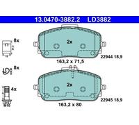 Pastillas de freno 13.0470-3882.2 ATE para MERCEDES-BENZ CLASE A CLASE A Sedán