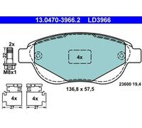 Pastillas de freno 13.0470-3966.2 ATE para CITROËN PEUGEOT