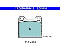 Pastillas de freno 13.0470-4044.2 ATE para VOLVO S70 V70 I C70 I Coupé