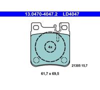 Pastillas de freno 13.0470-4047.2 ATE para MERCEDES-BENZ CLASE E T-Model SL CLK