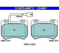 Pastillas de freno 13.0470-4867.2 ATE para ALFA ROMEO BRERA SPIDER 159