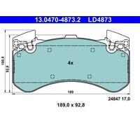 Pastillas de freno 13.0470-4873.2 ATE para AUDI A7 Sportback A6 C7 A6 C7 Avant