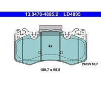 Pastillas de freno 13.0470-4885.2 ATE para LAND ROVER RANGE ROVER IV DISCOVERY V