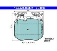 Pastillas de freno 13.0470-4896.2 ATE para BMW 7 6 Gran Turismo X5 X7 X6 X5 Van