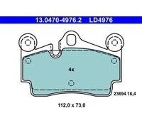 ATE Pastillas de freno 13.0470-4976.2 para Audi, VW, Porsche - Juego de 4