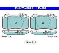 Pastillas de freno 13.0470-4984.2 ATE para MERCEDES-BENZ CLASE M SL CLASE S