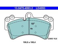 Pastillas de freno 13.0470-4993.2 ATE para AUDI VW PORSCHE