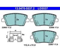 Pastillas de freno 13.0470-5537.2 ATE para HYUNDAI i30 i30 FASTBACK