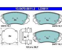 Pastillas de freno 13.0470-5611.2 ATE para SAAB OPEL CHEVROLET