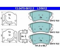 Pastillas de freno 13.0470-5612.2 ATE para SAAB OPEL CHEVROLET VAUXHALL