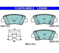 Pastillas de freno 13.0470-5650.2 ATE para HYUNDAI KIA SSANGYONG