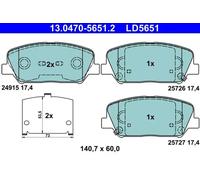 Pastillas de freno 13.0470-5651.2 ATE para HYUNDAI KIA